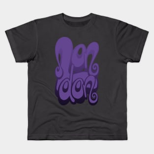 London lettering art - ultra violet Kids T-Shirt